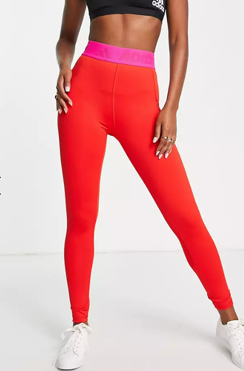 adidas Techfit tights in red
