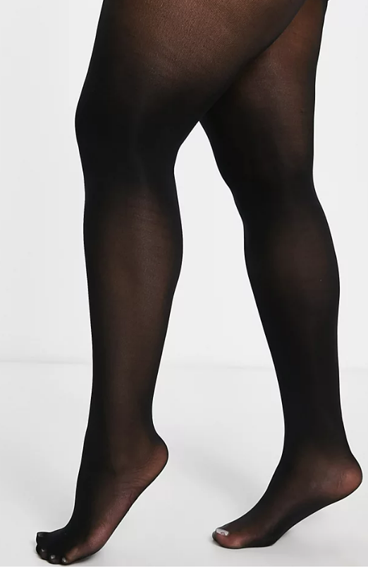 ASOS DESIGN Curve 40 denier tights in black