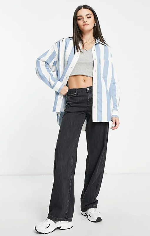 Levi's silvertab loose shirt in stripe