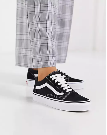 Vans Classic Old Skool trainers in black and white