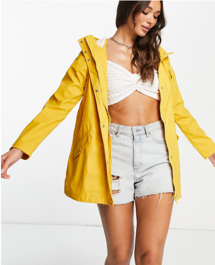 Vero Moda rain mac in yellow