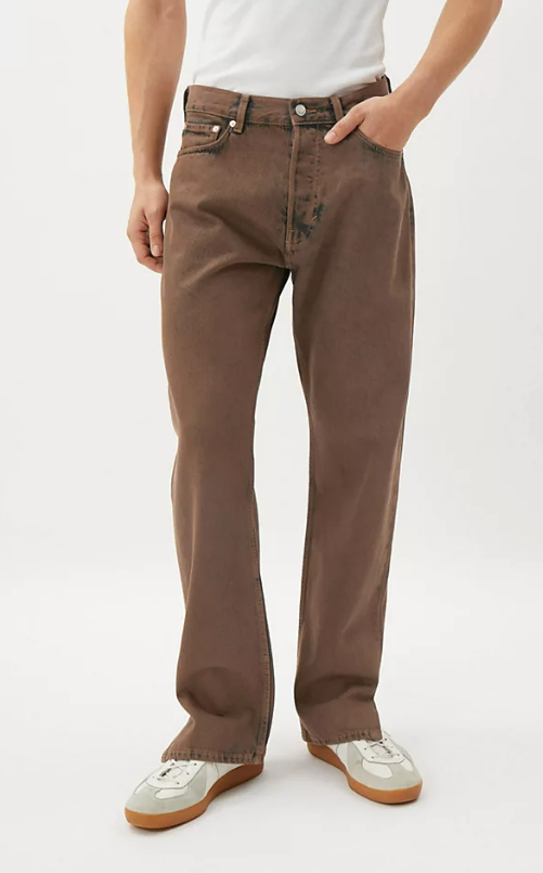 Weekday space straight jeans in brown
