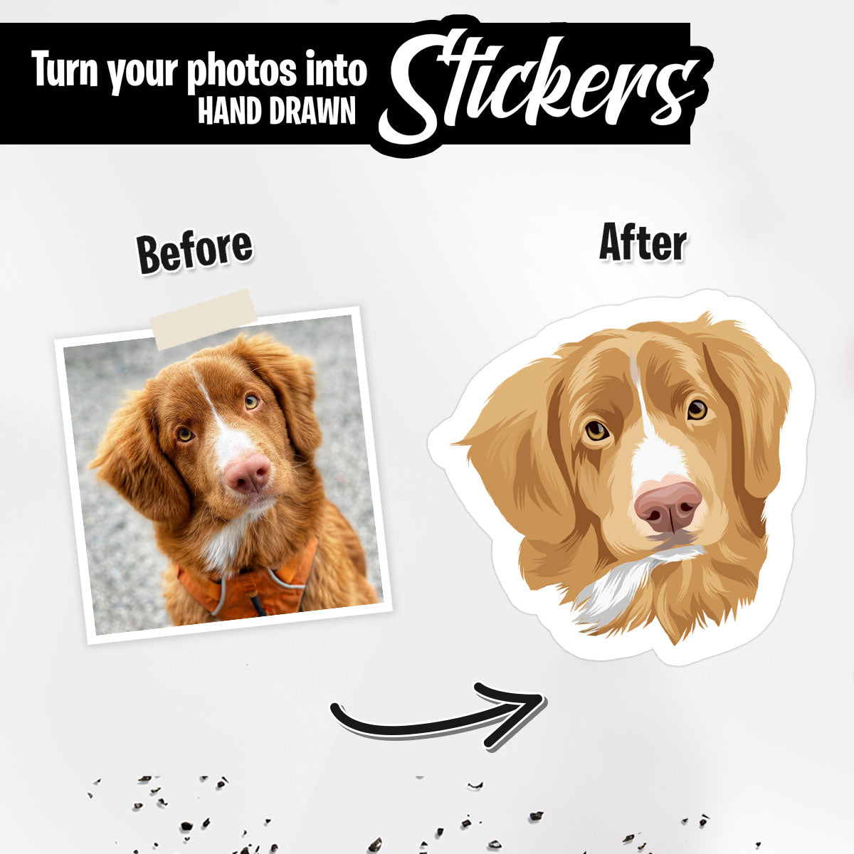 Personalized Dog Face Stickers