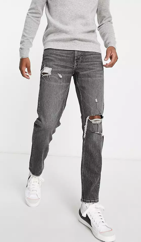 ASOS DESIGN Cone Mill Denim stretch slim 'American classic' jeans in washed black