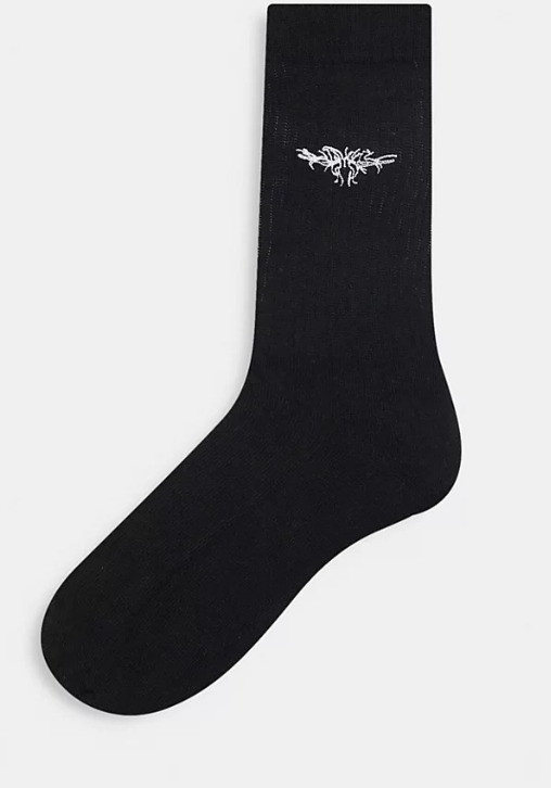 ASOS DESIGN sports socks with tattoo print