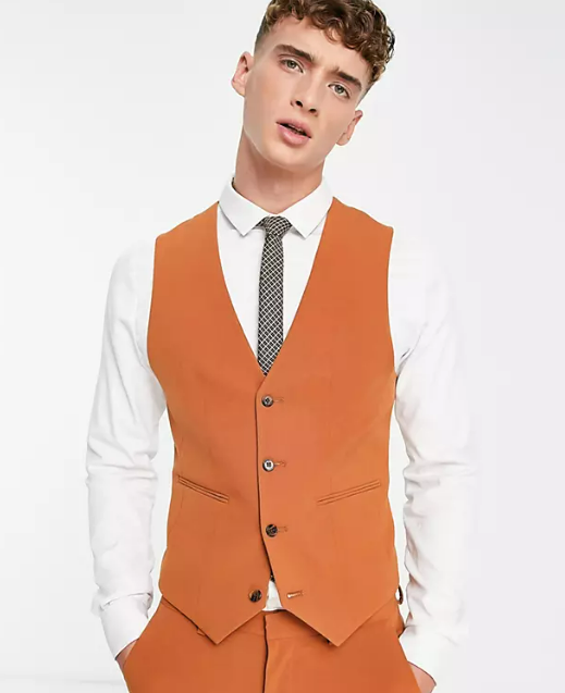 ASOS DESIGN super skinny suit in tobacco