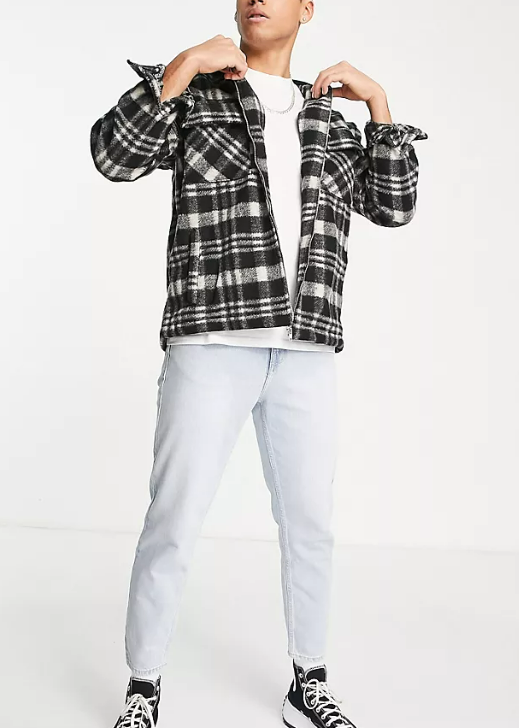 New Look slim cropped jeans in light blue wash