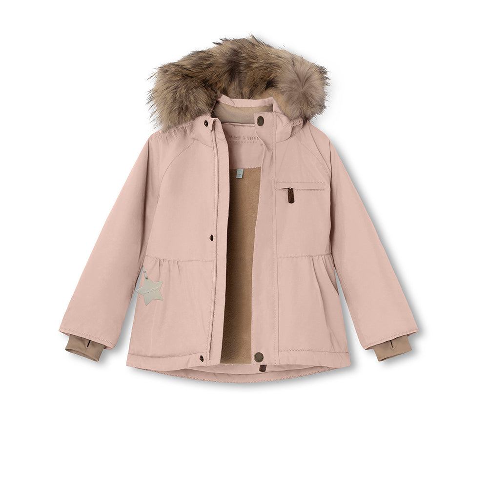 MATBRIDDINE Winterjacke mit Fleecefutter und Fellbesatz. GRS