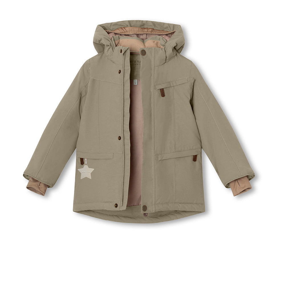MATVESTYN Winterjacke mit Fleecefutter und Fellbesatz. GRS