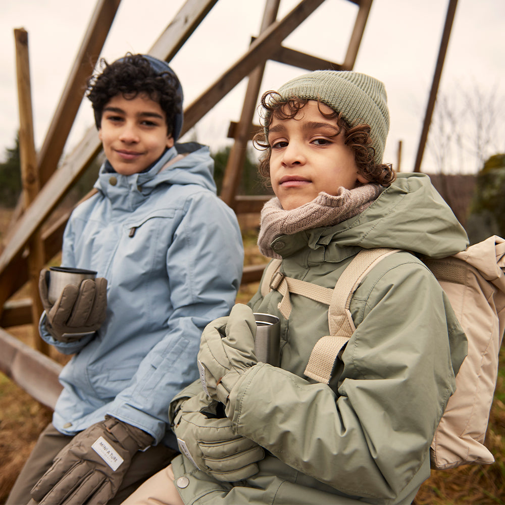 MATVESTYN Winterjacke mit Fleecefutter und Fellbesatz. GRS