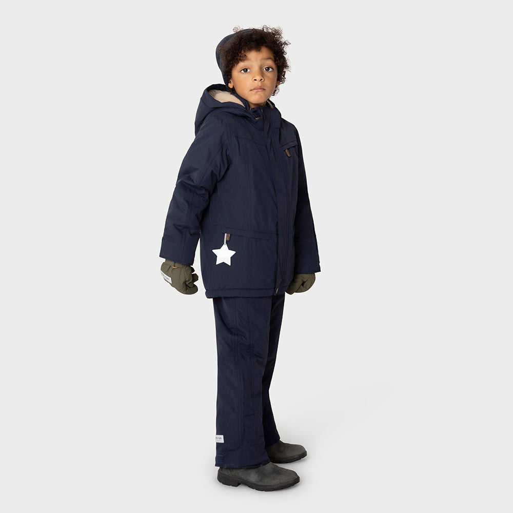 MATVESTYN Winterjacke mit Fleecefutter und Fellbesatz. GRS