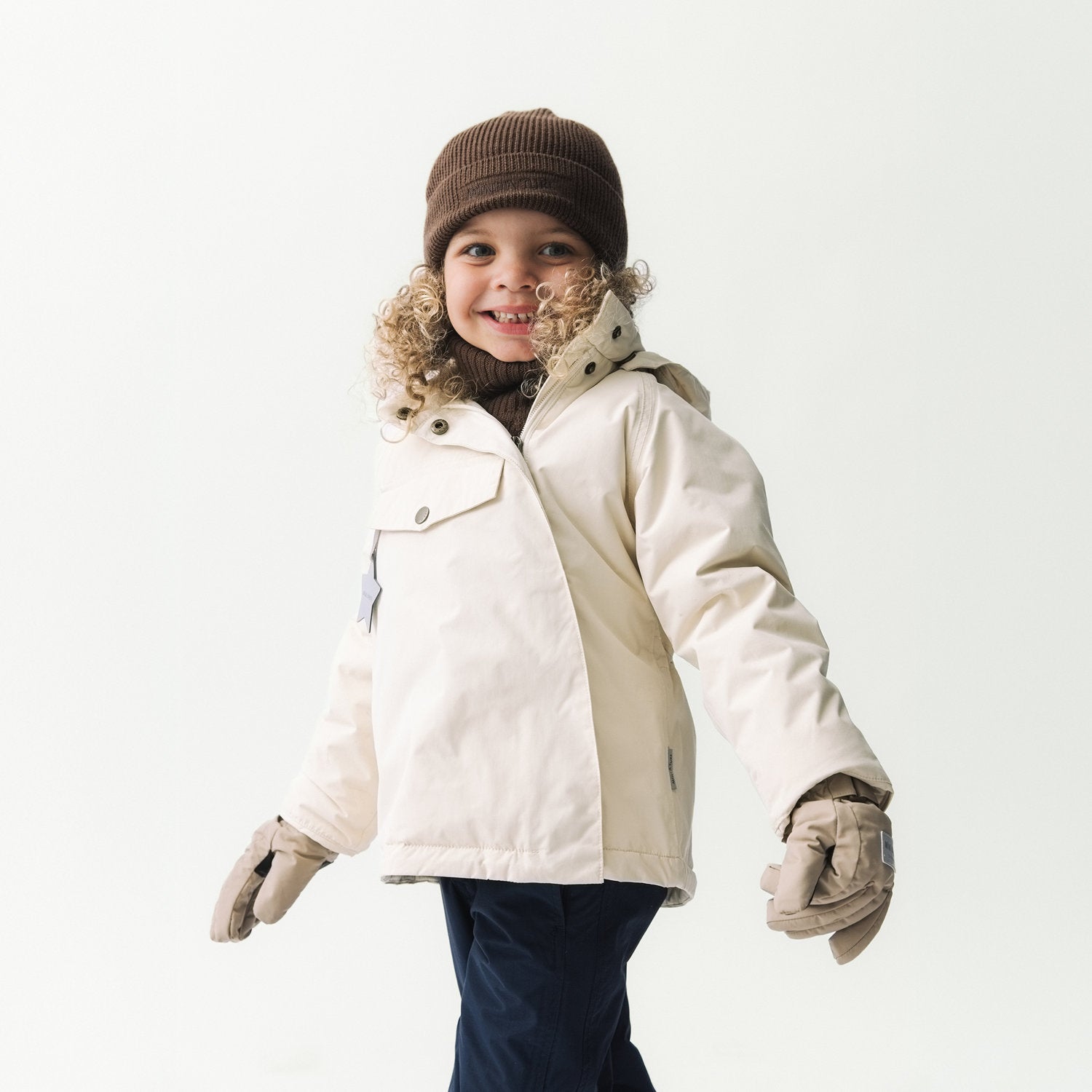 MATWANG Winterjacke mit Fleecefutter. GRS