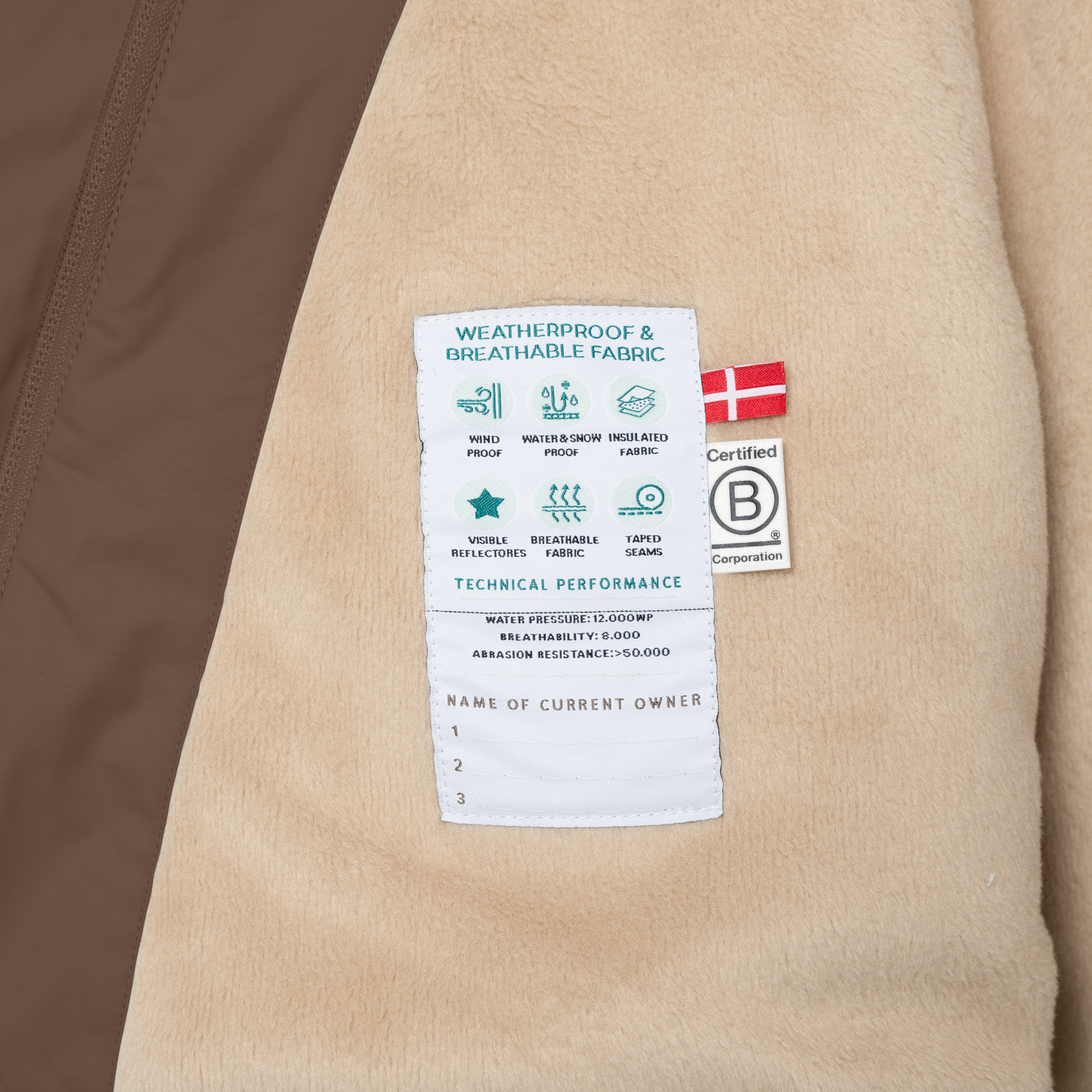 MATWANG Winterjacke mit Fleecefutter. GRS