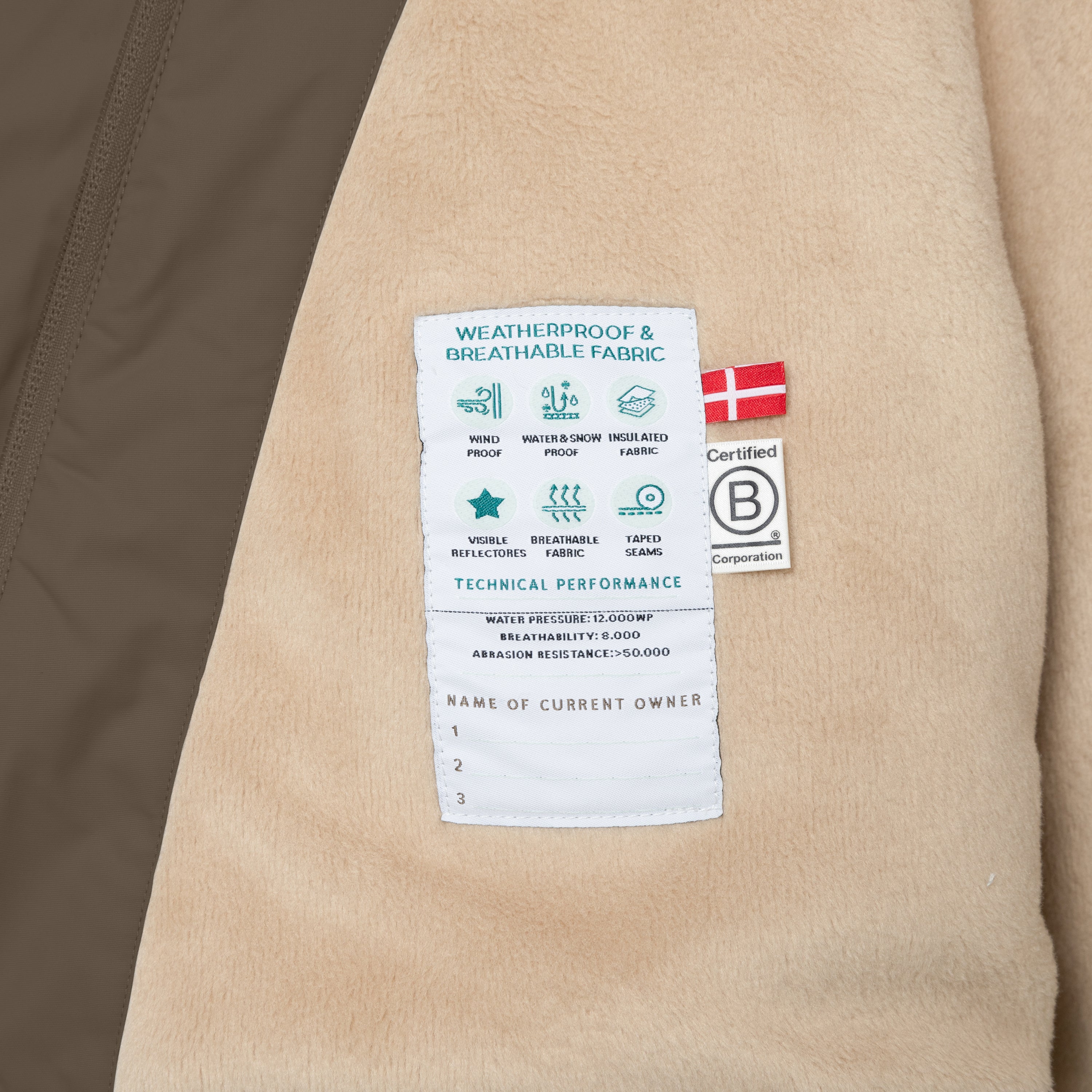 MATWANG Winterjacke mit Fleecefutter. GRS