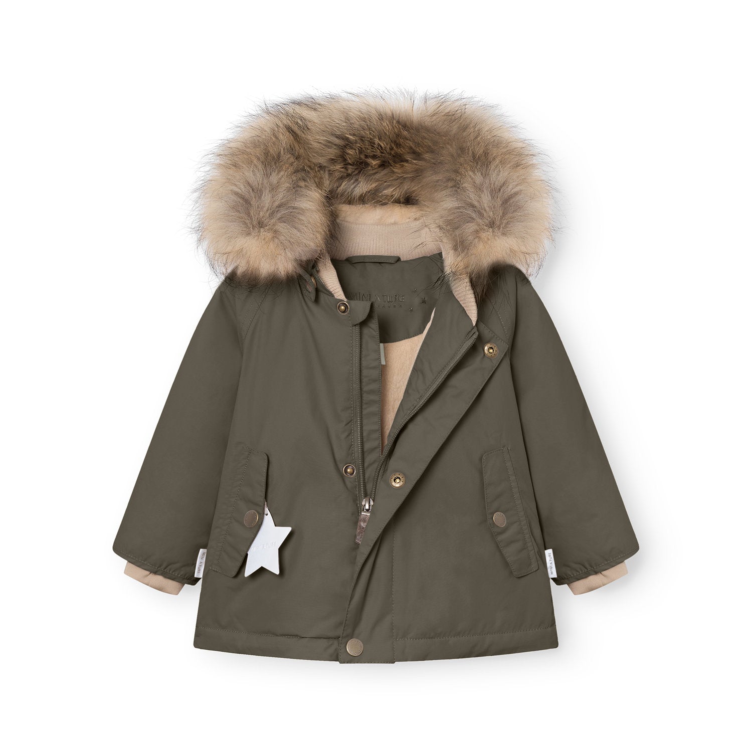 MATWALLY Winterjacke mit Fleecefutter und Fell. GRS