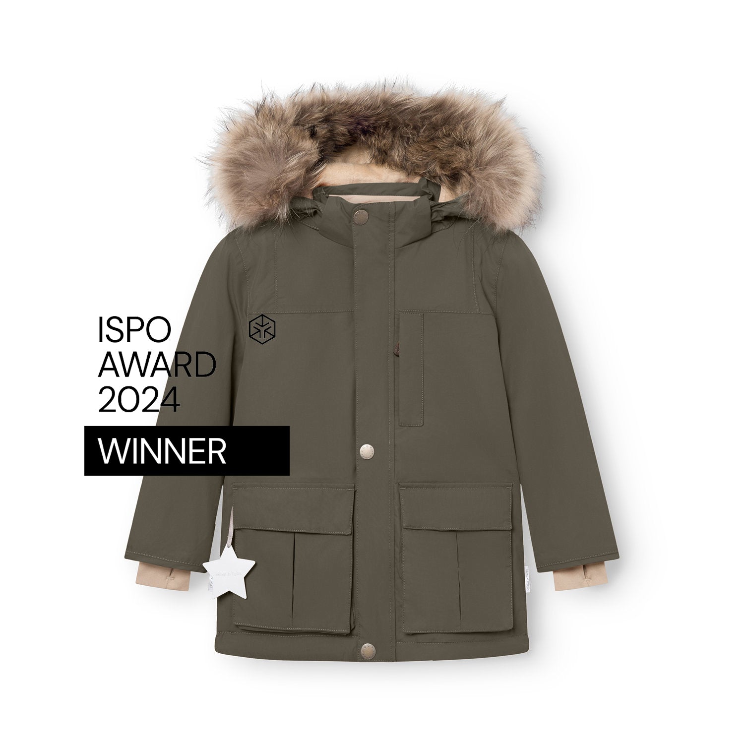 MATKASTORIO Winterjacke mit Fleecefutter und Fell. GRS