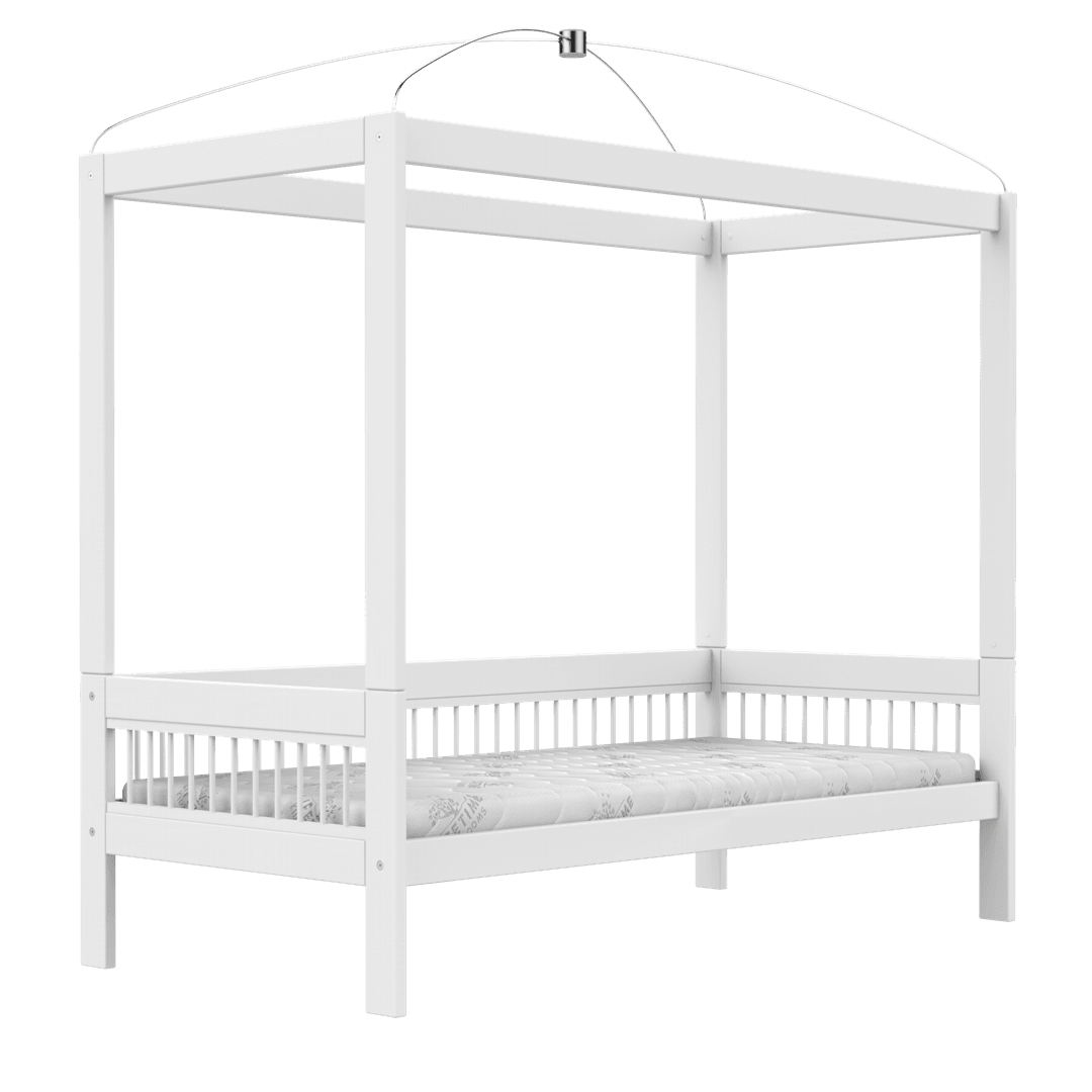 LIFETIME Kidsrooms white canopy bed frame 
