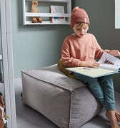 Big Velour Pouf - Grey Pouf LIFETIME Kidsrooms