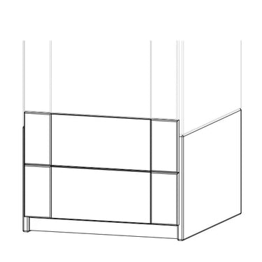 Build Up Wardrobe Unit with 2 Drawers - 50 cm Wardrobe LIFETIME Kidsrooms