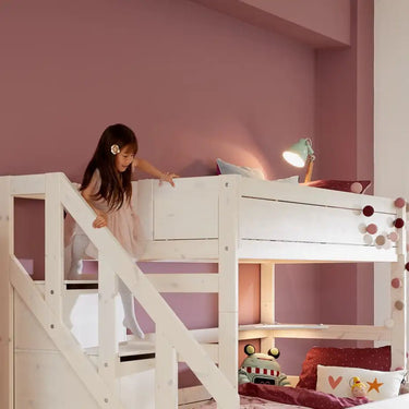Bunk Bed with Staircase 120x200 cm LIFETIME Kidsrooms