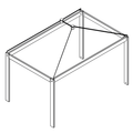Canopy Frame for 120 cm Bed - 146 cm Rebuild Part LIFETIME Kidsrooms