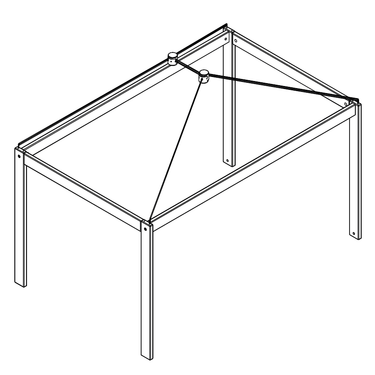 Canopy Frame for 120 cm Bed - 146 cm Rebuild Part LIFETIME Kidsrooms