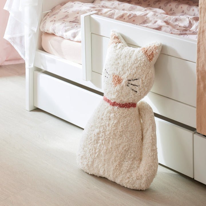Cat Tufted Cushion - Cat & Bow Cushion LIFETIME Kidsrooms
