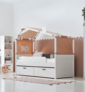 Cool Kids Furniture Cool Kids bed Cool Kids Bed with Hut 66 cm - Rainbow