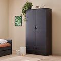 Cool kids Wardrobe with 2 Doors - Black Edition Cool Kids Furniture LIFETIME Kidsrooms