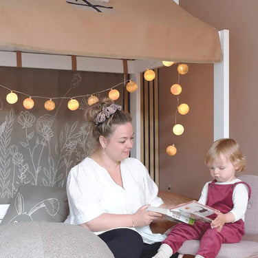 Cotton Light Chain - Crisp Peach Lamp LIFETIME Kidsrooms