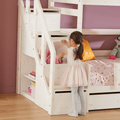 Family Bunk Bed with Staircase 90/120x200 cm Bed LIFETIME Kidsrooms