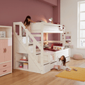 Family Bunk Bed with Staircase 90/140x200 cm Bed LIFETIME Kidsrooms