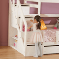 Family Bunk Bed with Staircase 90/140x200 cm Bed LIFETIME Kidsrooms