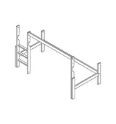 Frame and Ladder for Mid Sleeper Bed 128 cm Rebuild Part LIFETIME Kidsrooms