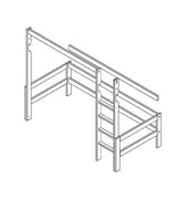 Frame, Ladder and Parts for High Sleeper Bed 177 cm Rebuild Part LIFETIME Kidsrooms