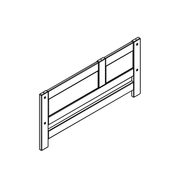 Headboard with opening for Children's Bed 120 cm Rebuild Part LIFETIME Kidsrooms
