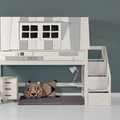 High Sleeper Bed 152 cm with House - My Hangout Bed LIFETIME Kidsrooms
