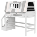 High Sleeper Bed 152 cm with House - My Hangout Bed LIFETIME Kidsrooms