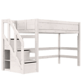 High Sleeper Bed 152 cm with Staircase Bed LIFETIME Kidsrooms