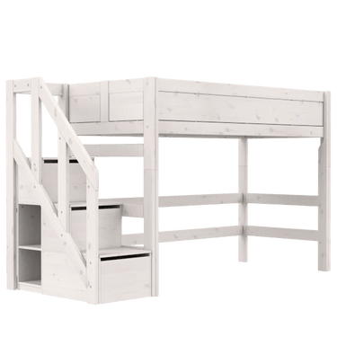 High Sleeper Bed 152 cm with Staircase Bed LIFETIME Kidsrooms