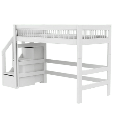 High Sleeper Bed 152 cm with Staircase - Breeze Bed LIFETIME Kidsrooms
