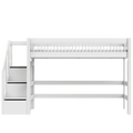 High Sleeper Bed 152 cm with Staircase - Breeze Bed LIFETIME Kidsrooms