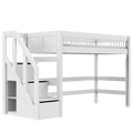 High Sleeper Bed 152 cm with Staircase - Breeze Bed LIFETIME Kidsrooms