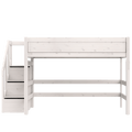 High Sleeper Bed 152 with Staircase 120x200 cm LIFETIME Kidsrooms