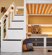 High Sleeper Bed 177 with Staircase 120x200 cm LIFETIME Kidsrooms