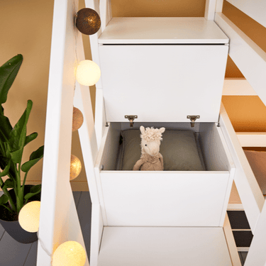 High Sleeper Bed 177 with Staircase 120x200 cm LIFETIME Kidsrooms