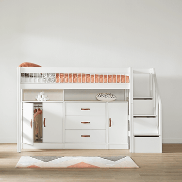 High Sleeper Bed incl. Storage 152 cm Bed LIFETIME Kidsrooms