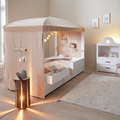 LIFETIME Kidsrooms Bed 4-in-1 Bed with Canopy