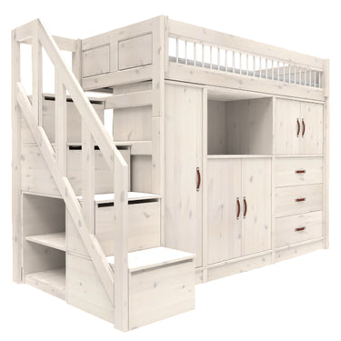 LIFETIME Kidsrooms Bed ALL-IN-ONE high bed with stepladder 177 cm