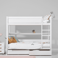 LIFETIME Kidsrooms Bed Bunk Bed with Ladder 90x200 cm